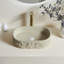 Lavabo de salle de bain ALIA 20', lavabo ovale irrégulière en résine, style artistique, sans robinetterie, couleur beige