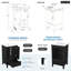 Meuble-lavabo noir 20 po avec lavabo et rangement en céramique-1355299601
