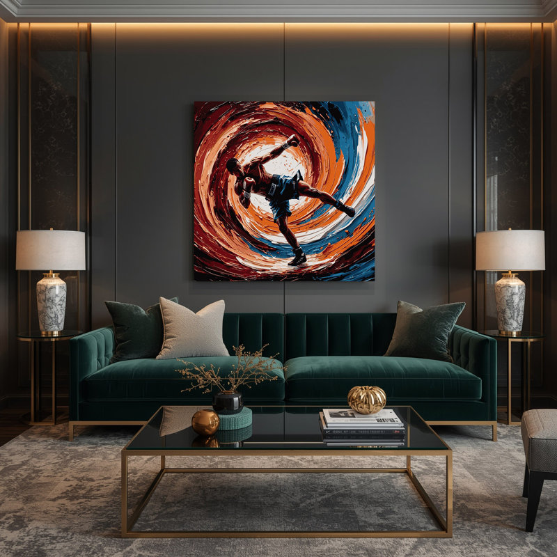 Art mural sur toile Sports Kickboxing, H 12 po x l 12 po