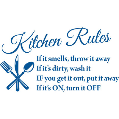 Adhésif décoratif « Kitchen rules »