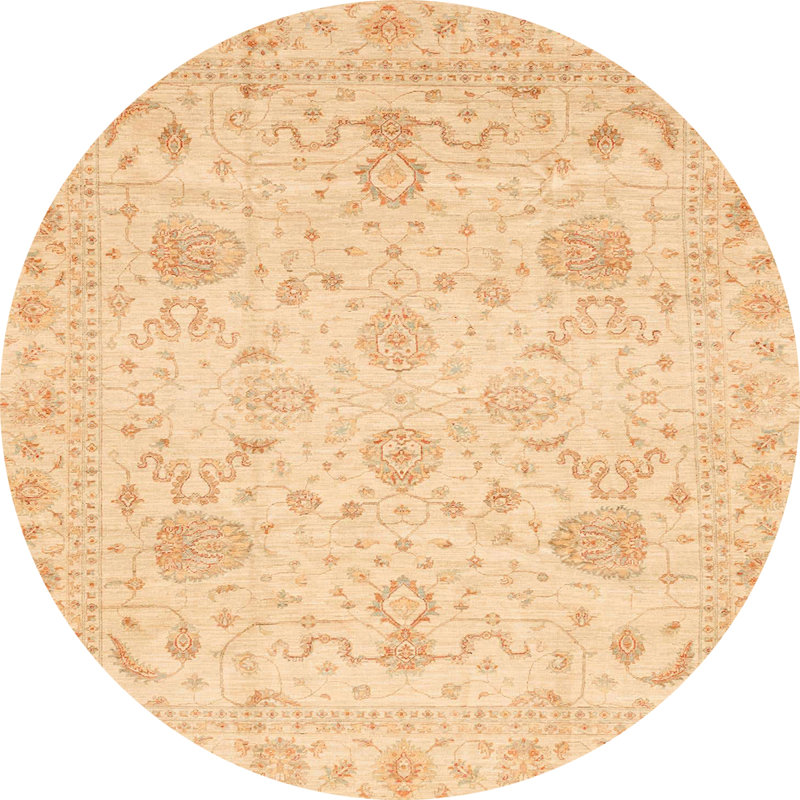 Tapis abstrait moderne 3979, Rond 5 pi