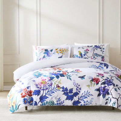 Fantasia Cotton Duvet Cover Teal/Blue 3Pc Set