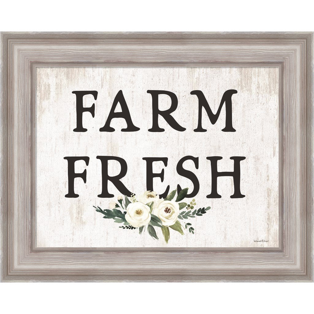 Farm Fresh Framed On Paper by Lettered & Lined Print