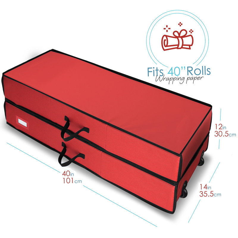 Rangement de papier cadeau Leiliany, Rouge