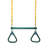 Gym Ring/Trapeze Bar Combo with Coated Chains