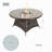 Areefa 28"H x 53"W Round Wicker Propane Fire Pit Table-1267024365