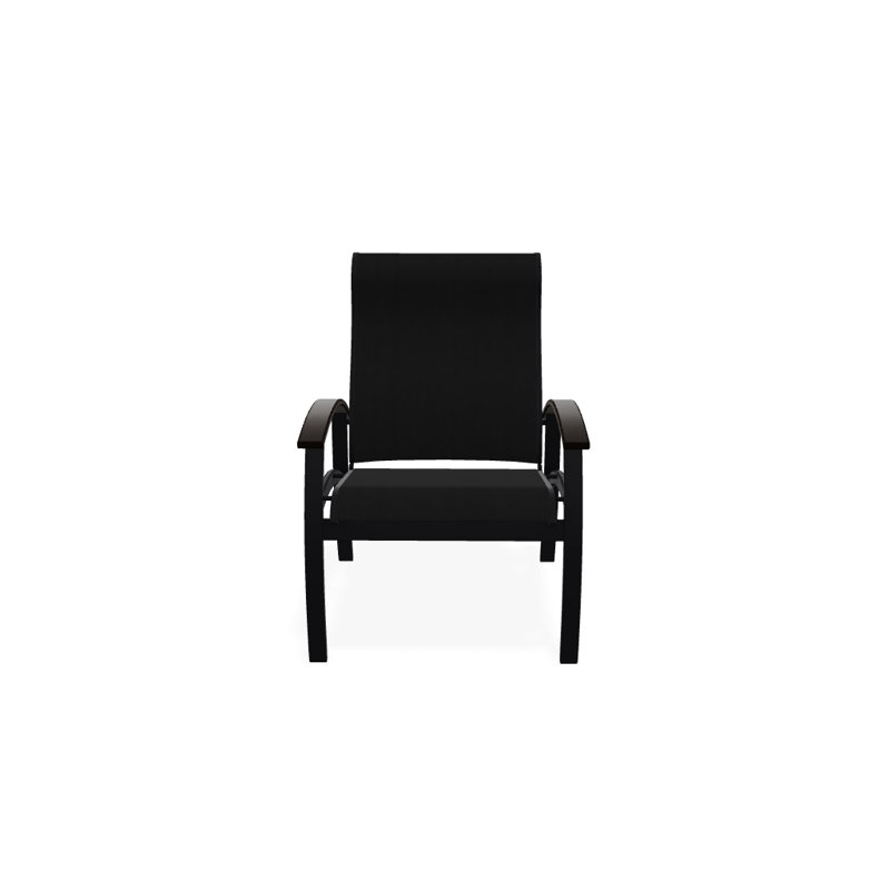 Askar Premium All-Weather Wicker Outdoor Dining Armchair with Cushion, Black 5D Sunbrella®, Black, Textured Black