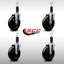 Ensemble de roulettes extensibles pivotantes en caoutchouc dur de 5 pouces 1-1 / 8 pouces SS SCC