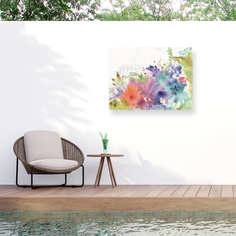Toile d'extérieur «Garden Rainbows» Sheila Golden, H 35 po x l 47 po x P 1,5 po