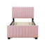 Lit plateforme tapissier simple avec lit gigogne simple