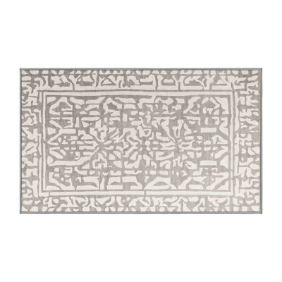 Machine Washable Gray Area Rug