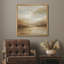 «Soft Neutral Horizon Abstract» dans des tons chauds de beige et de taupe - impression sur toile encadrée-1277618635-1277618632
