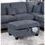 Ensemble de canapé modulaire contemporain gris foncé 3 pièces