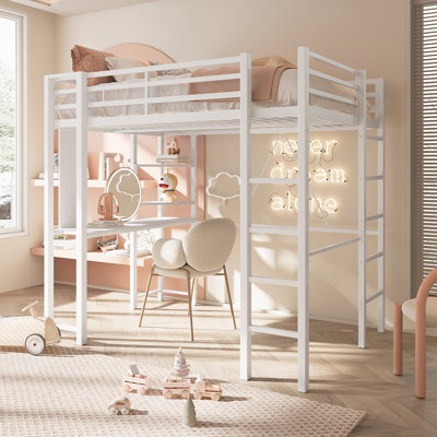 Loft Kids Bed with Desk and Bookcases