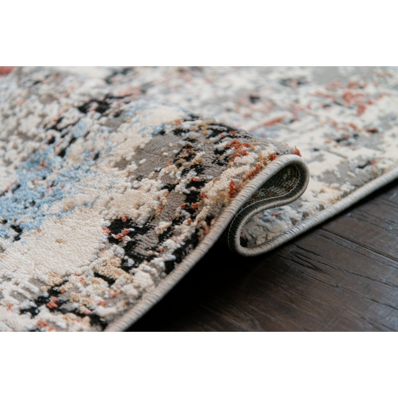 Tapis brun rectangulaire tissé à la machine 9 pi 10 po x 13 pi 2 po, Rectangle 1 pi 11 po x 3 pi