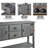 Routenberg Wood Storage Console Table with  2 Drawers and Cabinets and Bottom Shelf-643847492