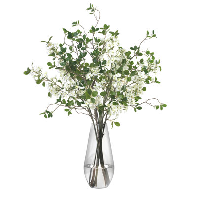 Mixed Blossoms in Glass Vase