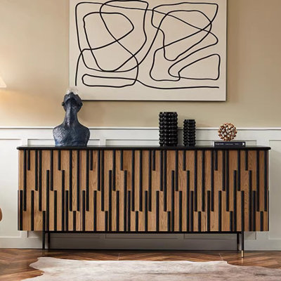 Armoire décorative en bois massif