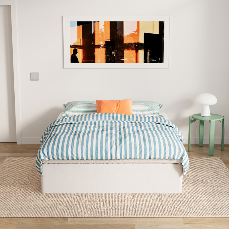 Sommier tapissier en métal 10 po avec housse Frabric, assemblage facile, Double