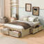 Lit plateforme double avec 6 tiroirs de rangement-905232014-905232016