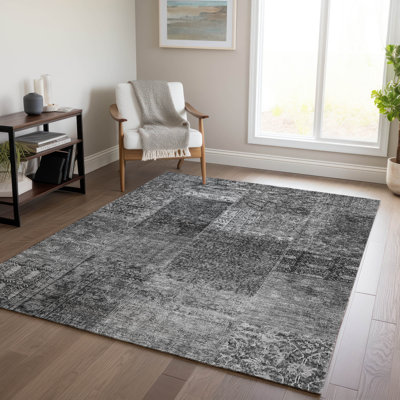 Tapis intérieur / extérieur Nacyamah avec envers antidérapant