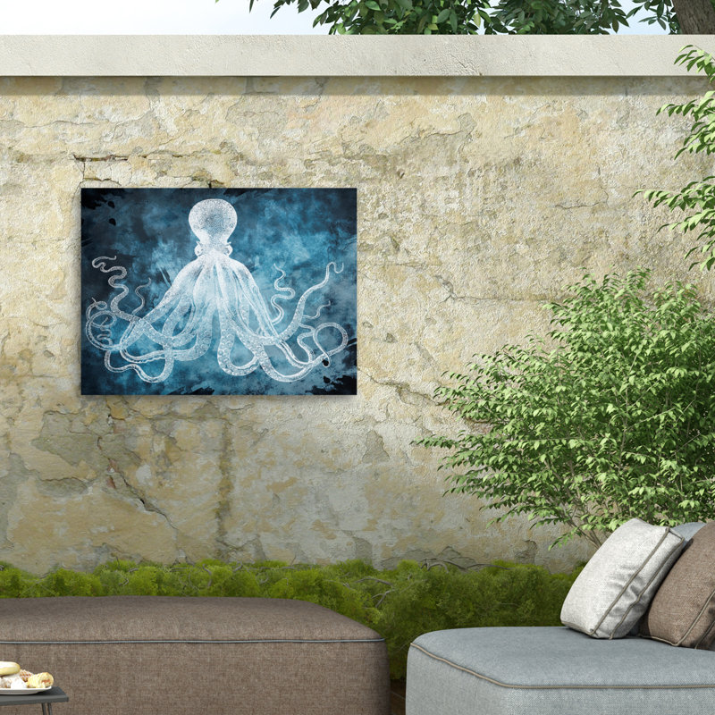 Toile pour l'extérieur Marcus Jules Underwater Octopus, H 14 po x l 19 po