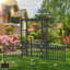 85 po Tonnelle de jardin en PVC avec barrière et clôture-112680474