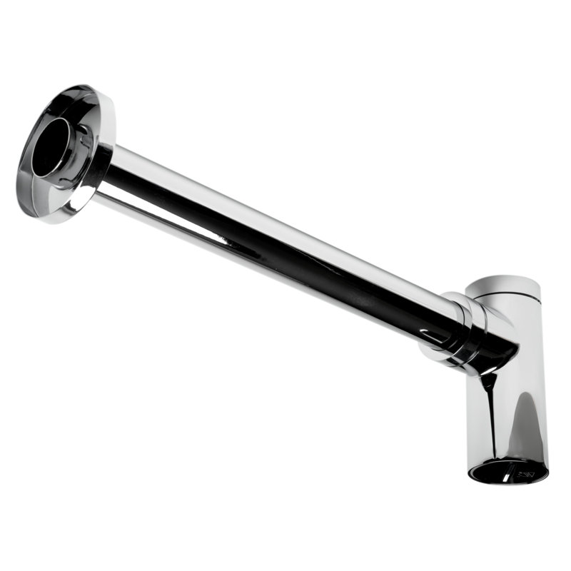 Round Decorative Bottle P-Trap, Polished Chrome