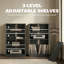 4-Tier Hi-Fi Stand with Adjustable Shelves, Black Wood-Effect