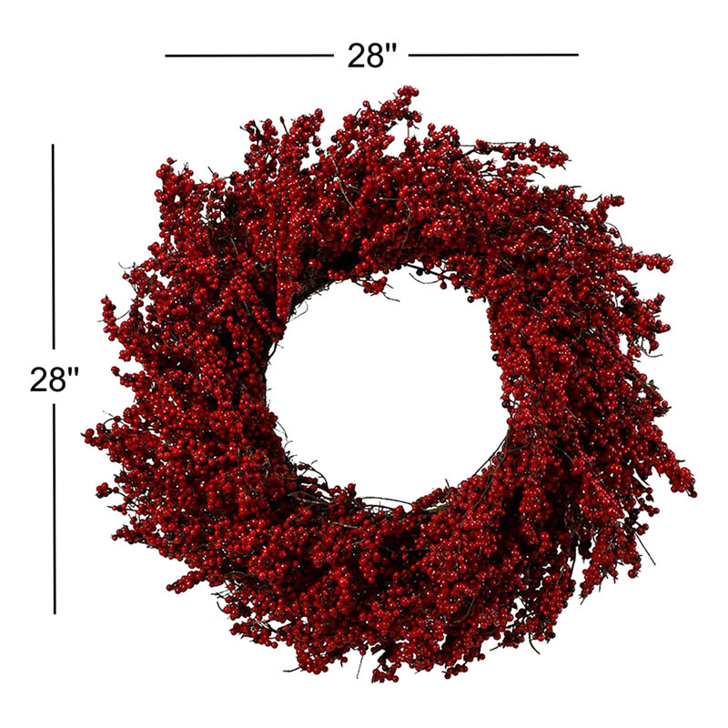 Faux Berry 28'' Wreath