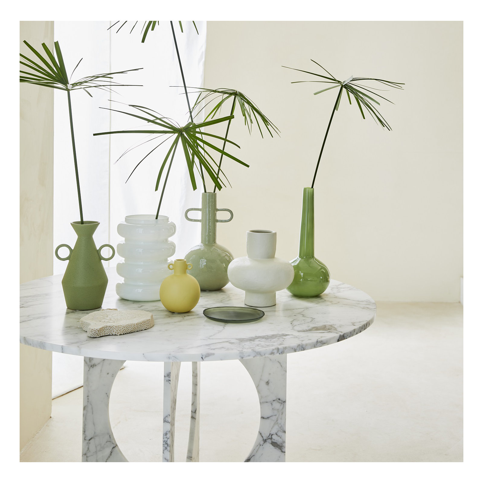 Saguaro 12.5'' Stoneware Table Vase, Desert Sage