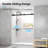 56–60" W x 76" H Frameless Double Sliding Shower Door with 3/8" Tempered Glass, Matte Black-119193577