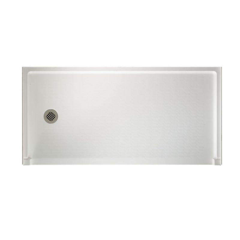 30'' W 60'' D Rectangular Single Shower Base, White, Right-Hand
