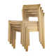 Stacking Teak Patio Dining Side Chair
