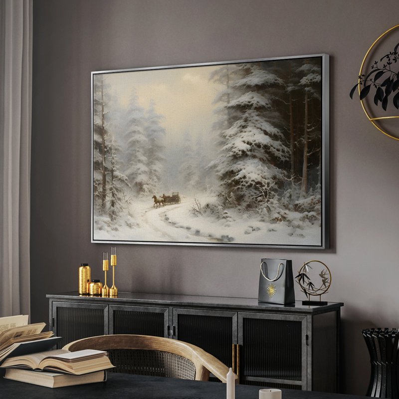 Vintage Landscape -DCCCXIX Framed Gallery Wrapped Canvas, H 17 po x l 25 po