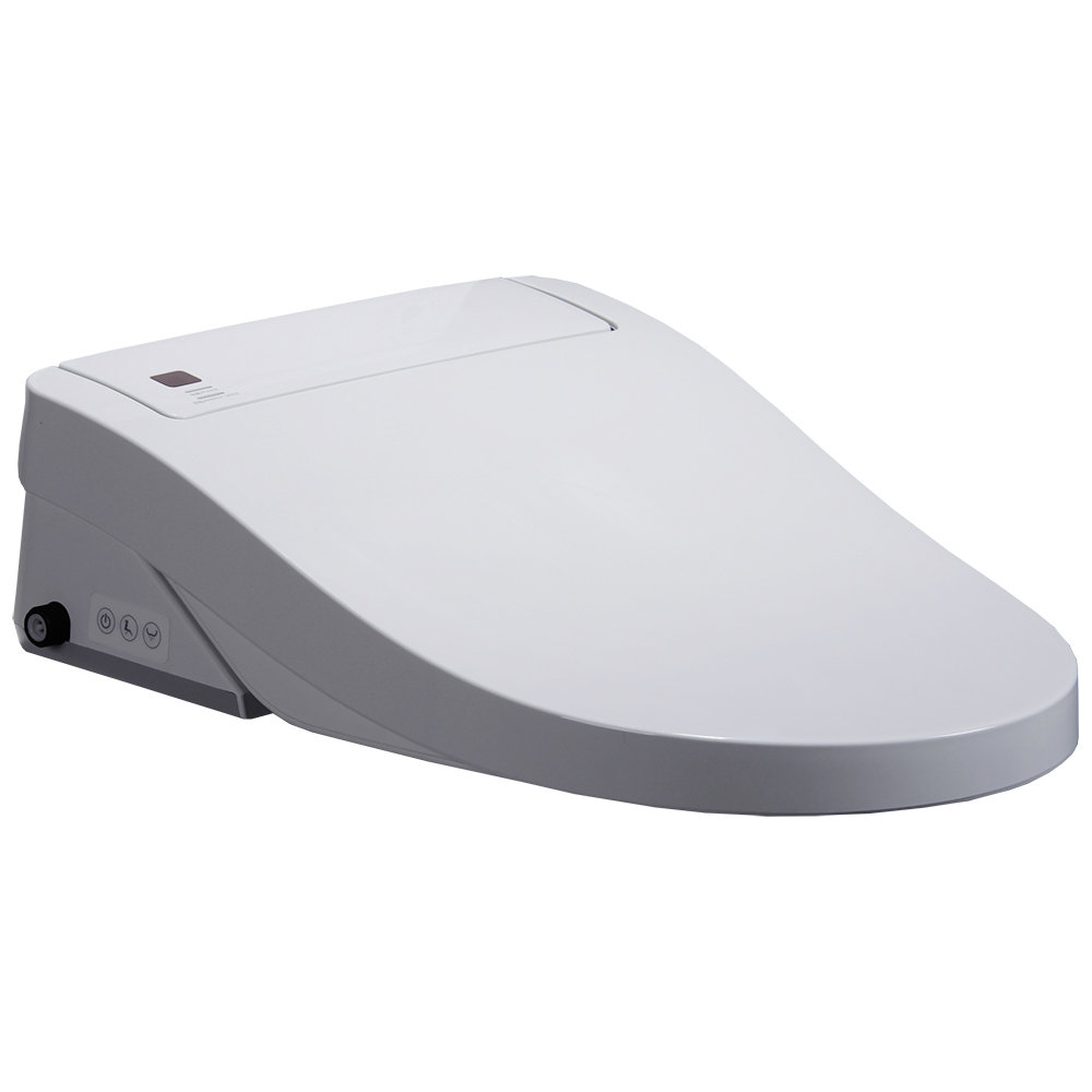 Lyon Elongated Electric Manual Bidet Toilet Seat With Self Cleaning Dual Nozzles, Rear & Feminine Cleaning, Heated Seat, Night Light, Wireless Remote, Warm Water WoodBridge