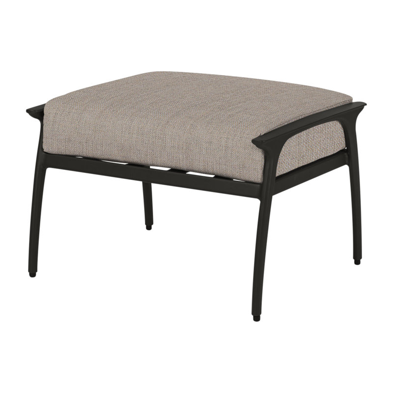 Amari Outdoor Ottoman, Cast Ash Sunbrella® Plainweave, Carbon