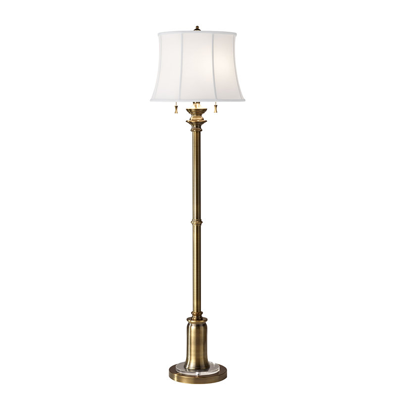 Harriette 157.5cm Traditional Floor Lamp, Bali Brass