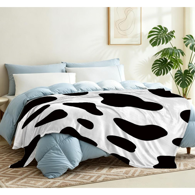 Jeté en molleton noir ultra doux, Jeté 50 po x 60 po