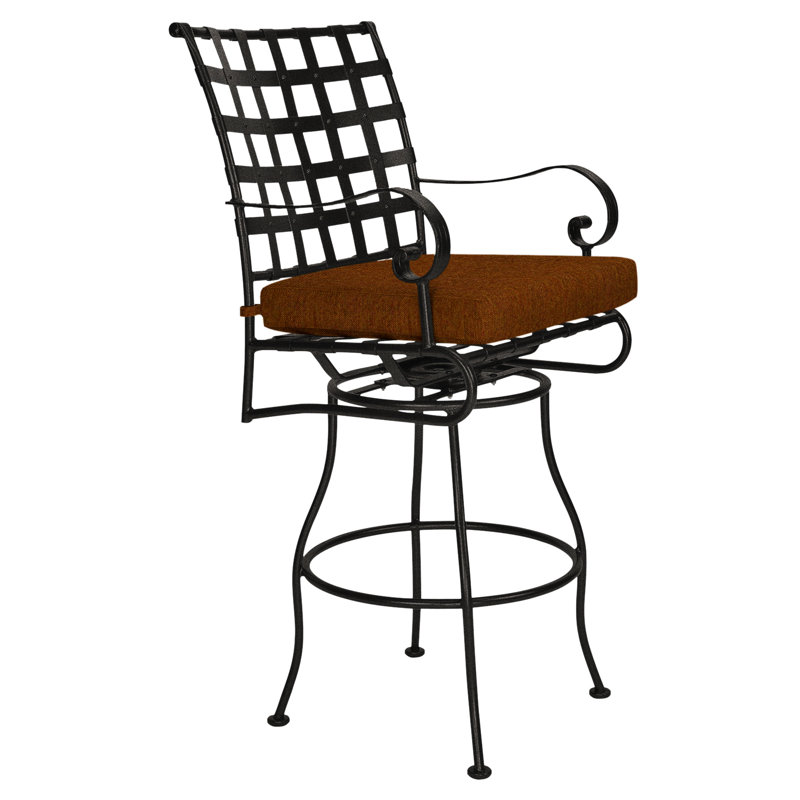 Classico-W Outdoor Swivel Bar Stool, Harris Stone, Carbon Black