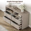  Commode cannelée moderne 56,5 "à 4 tiroirs avec 2 grands rangements ouverts-362618303