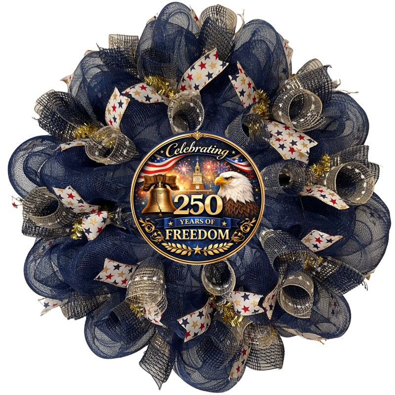 Couronne patriotique célébrant 250 ans de liberté