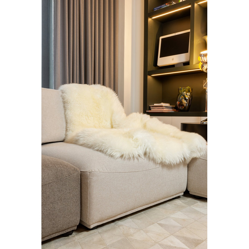 Tapis naturel en peau de mouton rectangulaire, Rectangulaire 3 pi x 5 pi