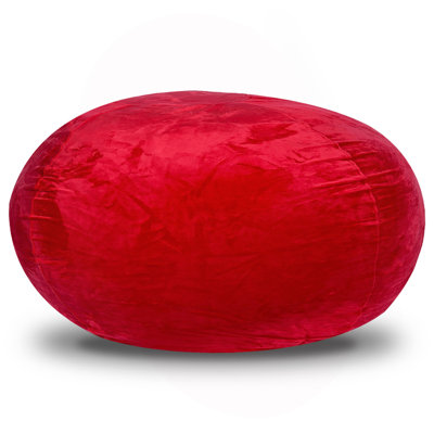 Minky Velvet Bean Bag Chair, 3Ft Plush Floor Chair For Kids And Adults W/ Washable Cover, Lounge Chair With Stretchable Fabric, Comfy Bedroom Chair, Filled With Shredded And Memory Foam.