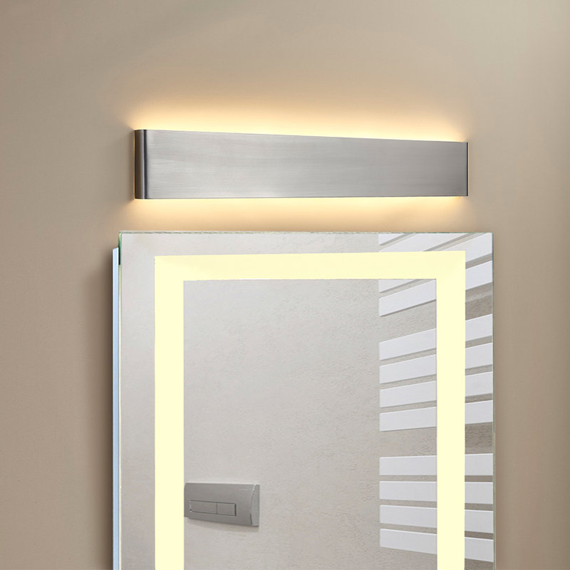 Pruter 35 inch LED Long Linear Flush Mounted Wall Sconce, Brush Nickel