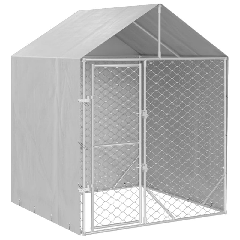 Phebe 250cm H Metal Yard Kennel, 2.5m H x 2m W x 2m D