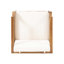 Fauteuils club d'extérieur en bois d'acacia avec coussins Aston - teck-1555955943