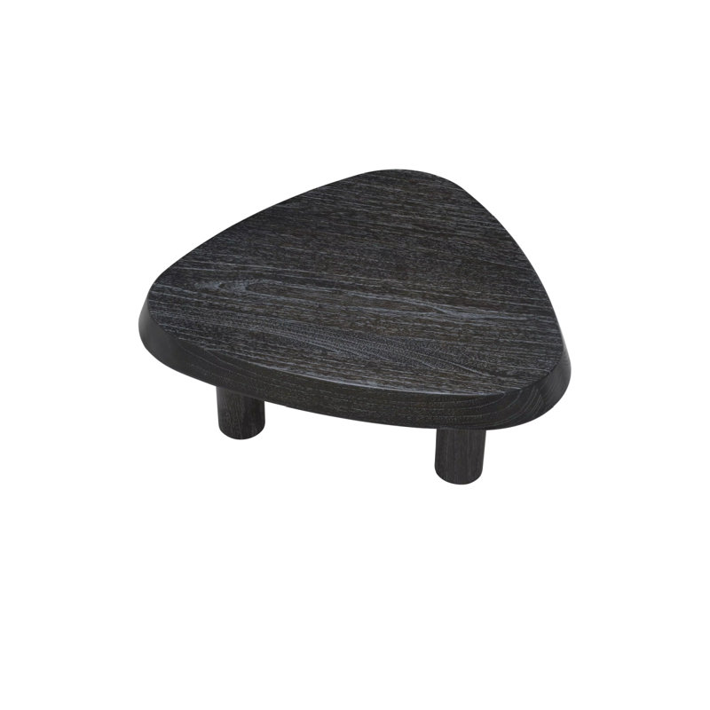 Briel Solid Wood Coffee Table, Black, 9.84" H x 25" L x 23" W