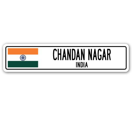 Panneau de signalisation en aluminium Bodmin Chandan Nagar, Inde, H 8 po x l 36 po x P 1 po