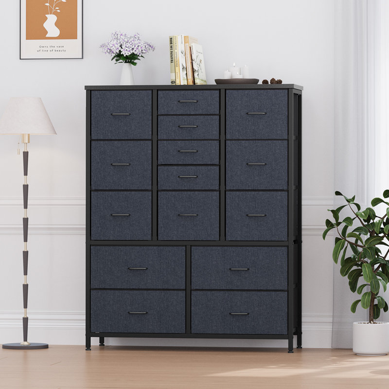  Commode 15 tiroirs haute en tissu